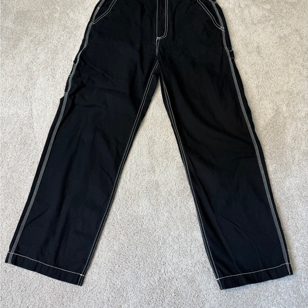 Gap Pants Women’s size‎ 6 Carpenter Black Cargo White Casual Adult